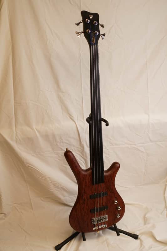 German Warwick Corvette Standard Fretless 4-String Honey Violin Oil image 1