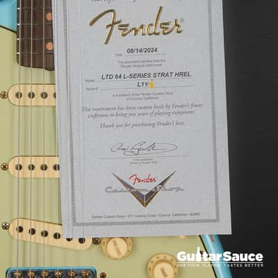 Fender Custom Shop Stratocaster Limited 64 L-Series Heavy Relic Aged Daphne Blue 2024 (Cod.1750NG) image 11