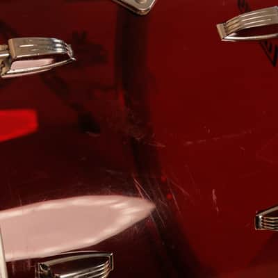 1970s Ludwig Red Vistalite 14x22, 8x12, and 16x16 Drum Set image 17