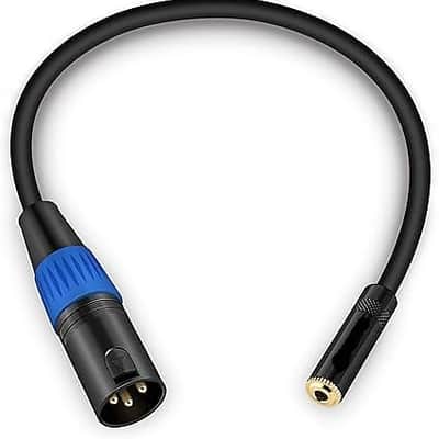 3.5mm Female to XLR Male Stereo Audio Adapter Cable, 1/8 inch Mini Jack Female to XLR Male Adapter Cable, 1 Feet image 1