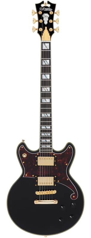 D'Angelico Deluxe Brighton Solid Black w/Case image 1
