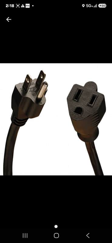 Power cords for Marshall, Fender, Vox, Peavey,Orange, Blackstar and More, Proper gauges/ New - Black image 1