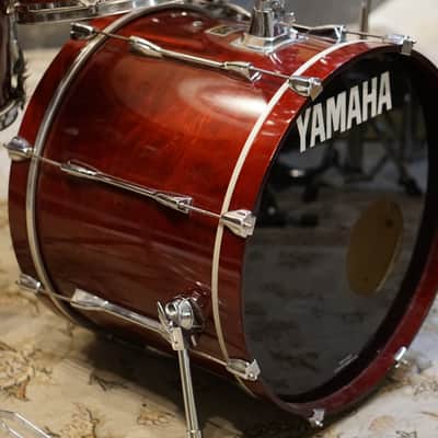 Yamaha 1990s Stage Custom Drum Set - Cranberry Red Lacquer - 8"/10"/12"/14"/22"/6.5x14" image 7