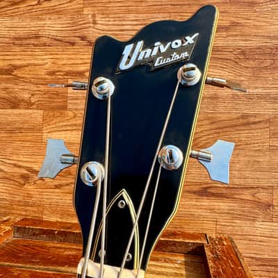 Vintage Univox Custom Coily 330 Style Short Scale Bass Sunburst MIJ image 8