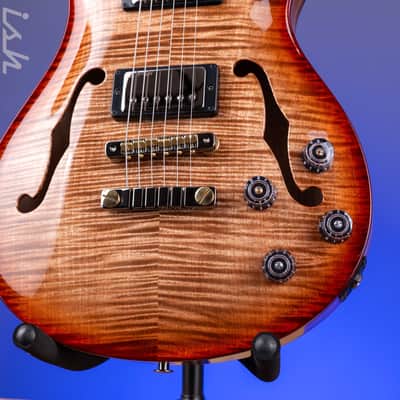 PRS Wood Library Hollowbody II 594 10-Top Brazilian RW Fretboard Autumn Burst Custom Color image 5