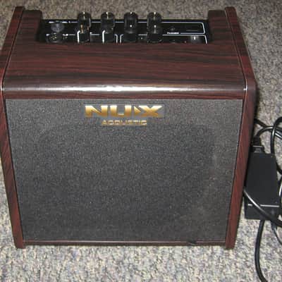 NuX Stageman AC-25 25-Watt 1x6.5" Acoustic Guitar Combo Amp Rechargeable - Brown image 1
