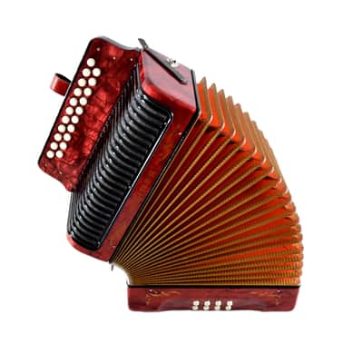 Excellent, German Made, Vintage, Top Quality, Diatonic Button Accordion Hohner Corso 8 Bass - 3 voice in G/C (Sol-Do) 21x8 buttons image 14