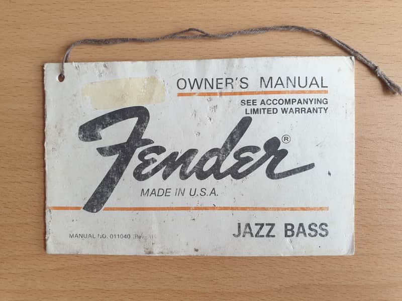 [Vintage] Fender Jazz Bass Owner's Manual 1977 (#2) image 1