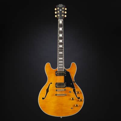 J & D SH 40 TA Transparent Amber  - Semi Acoustic Guitar image 2
