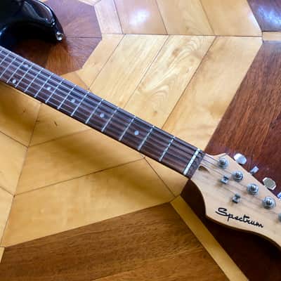 100% Original Vintage Spectrum Stratocaster Style Black Electric Guitar image 8