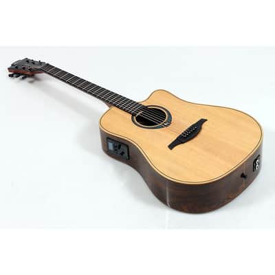Lag Guitars Tramontane HyVibe THV30DCE Dreadnought Acoustic-Electric Smart Guitar Regular Natural image 1
