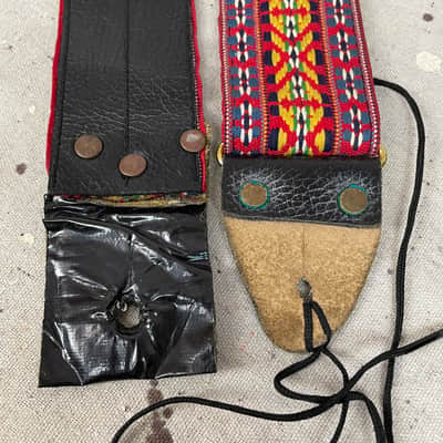 Vintage 1960s Guitar Strap Hippie-Hootenanny Pattern Strap Poor Condition image 8