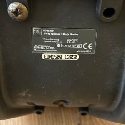 Pair JBL EON1500 passive speakers image 2