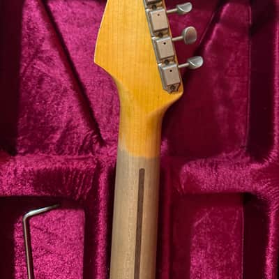 Fender Fender Custom Shop 55 Dual-Mag Stratocaster Journeyman Relic Maple Fingerboard Limited-Edition Electric Guitar Super Faded Aged Candy Apple Red 2019 - Super faded aged candy apple red image 9