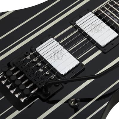 Schecter Synyster Custom - Gloss Black with Silver Pinstripes (1740) image 4