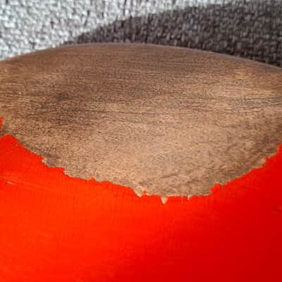 HSS Hardtail Alder Strat Guitar Body - Relic Fiesta Red - Fits Fender Necks image 3