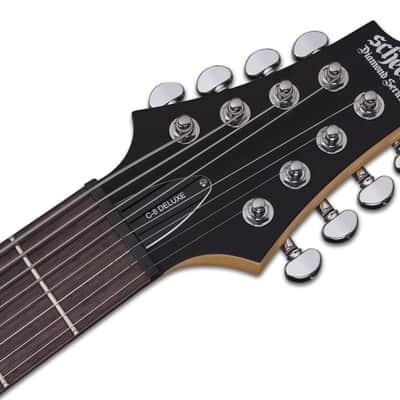 Schecter C-8 Deluxe guitar in Satin Black image 9