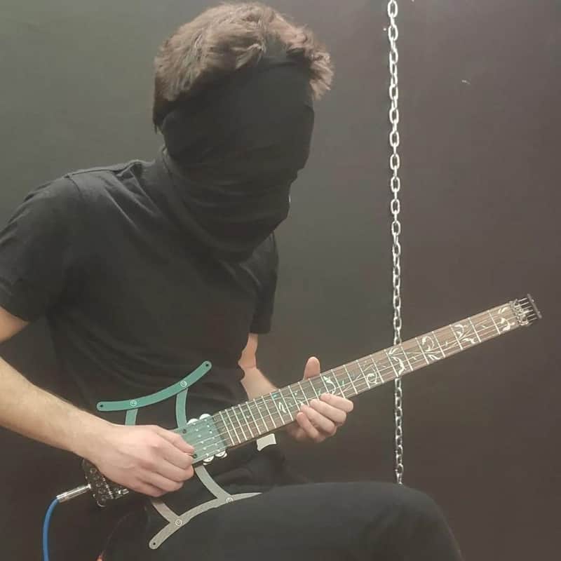 Compact Travel Foldable Carbon Fiber Electric Guitar image 1