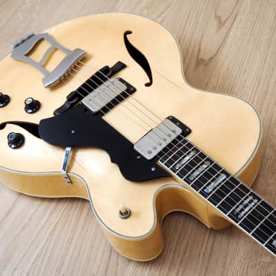 1970s Hagstrom Jimmy D'Aquisto Archtop Electric Guitar Blonde Sweden w/ Case image 9