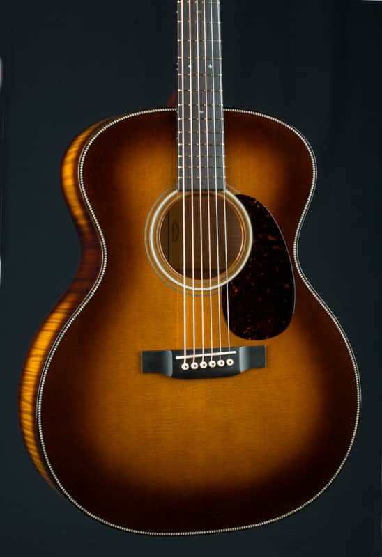 Martin GP Custom Flamed Maple and Sitka Spruce Full Body Ambertone Burst Grand Performance Used (2023) image 1