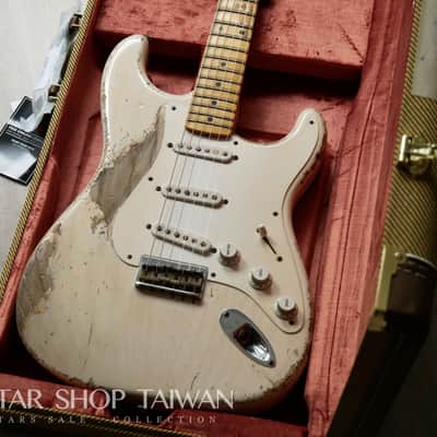 Fender Custom Shop John Cruz 1955 Hardtail Stratocaster Heavy Relic-White Blonde image 4