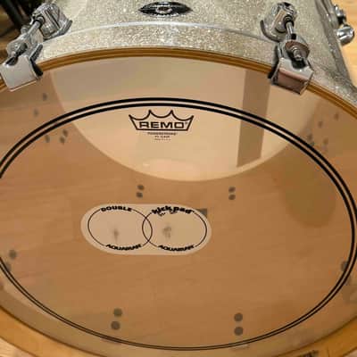 ~WOW!~ TAMA Starclassic Performer 6-Piece 10/12/14/16/22/22 Double Bass Drum Kit Set in Vintage Silver Glitter with RoadRunner Soft Bags (Rm 4) image 13