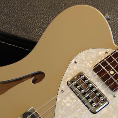 2022 K-Line Truxton Deluxe Thinline w/ Bigsby TV Jones Electric Guitar Gold Mist + OHSC image 2