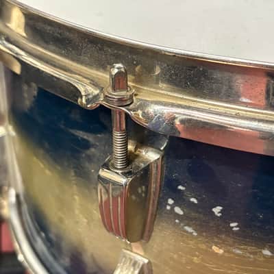 WFL No. 902 Ray McKinley/Symphonic Super Classic 6.5x14" 16-Lug Snare Drum with P-87 Strainer 1948 - 1959 - Blue/Silver Duco Lacquer image 5