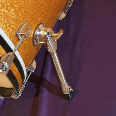 Ludwig USA 4pc Drum Kit Set 6 Ply Maple 12/14/16/22" Gold Sparkle image 8