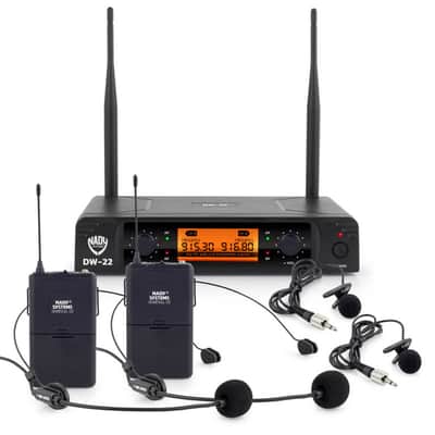Nady DW-22 Dual Digital Wireless System With Two Lapel Microphones + Two Headset Microphones image 2