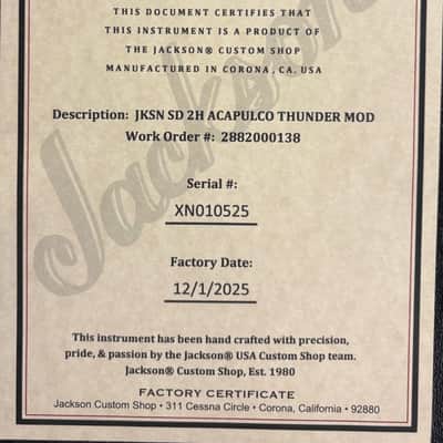 New Jackson Custom Shop Thunder Mod San Dimas Nitro Relic Acapulco Gold Thunder Road Exclusive image 10