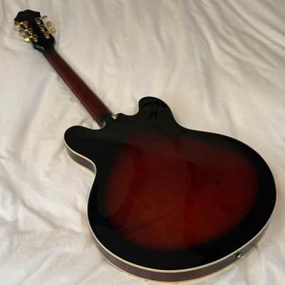 Vintage 1998 Epiphone Dot Deluxe - Made in Korea (MIK) - Cinnamon Burst (VSB) - Free Pro Setup image 16