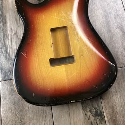 Made to Order - FRANCHIN Mercury guitar body JOHN FRUSCIANTE REPLICA Relic Aged 3-Color Sunburst 100% Nitro Lacquer Alder Stratocaster-Strat-S-Style Made in Italy image 3