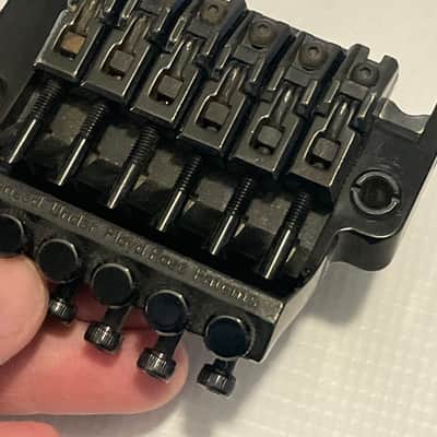 1980's Japan Ibanez RG550 RG Series Black Original Edge Floyd Rose Tremolo Bridge Set image 18