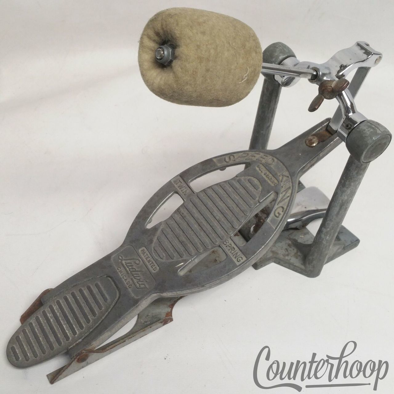 Ludwig Speed King Bass Drum Pedal Twin Spring OG Beater Vintage 60s Chicago USA — main photograph