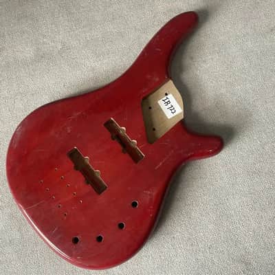 Red 5 String Bass Guitar Basswood Body DIY Project image 1