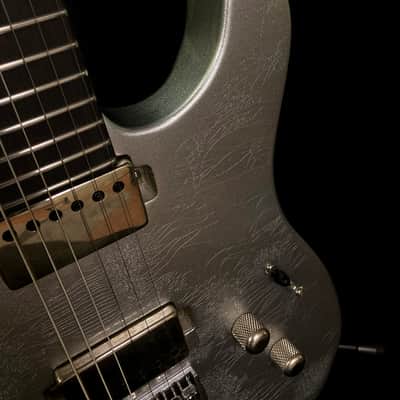 LsL Instruments T Bone 24 Tele, Swamp Ash, Wenge, Custom Shop "Icey" Telecaster, Pale Ice Blue Metallic, Checked Nitro Bad Bone 2, Reversed Headstock image 11