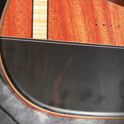 Babik Custom Telecaster Style body, Art Top, Ebony and Mahogany, Handmade 2025 image 5