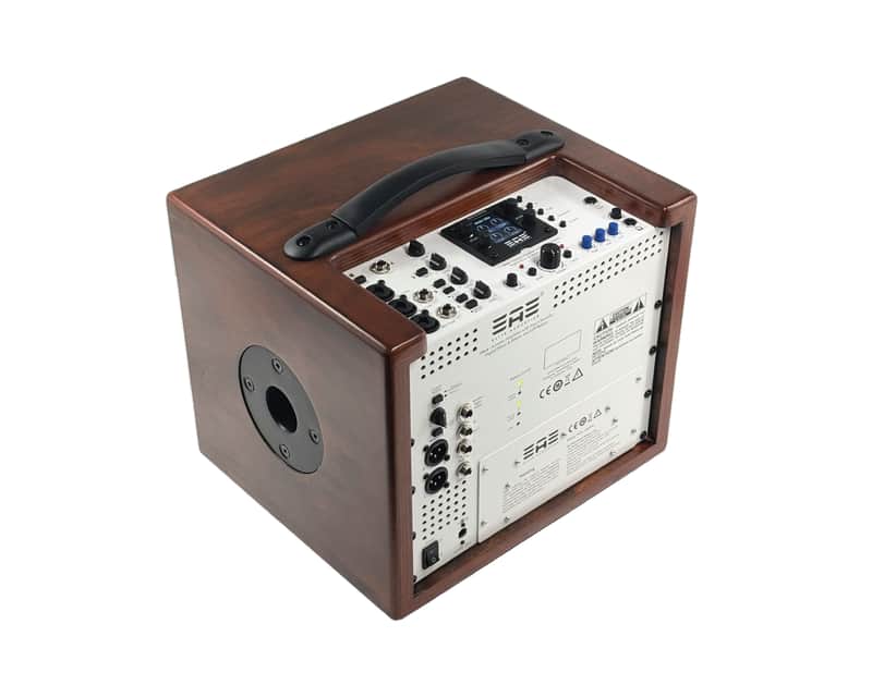 Elite Acoustics EAE D4-8 (OPEN BOX) Rechargeable Acoustic Amp with 4 Chan Digital Mixer/LFP Battery - Wood image 1