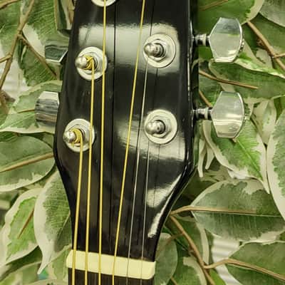 Denver DF44S-BLK Folk Full-Size Acoustic Guitar - Black Gloss image 6
