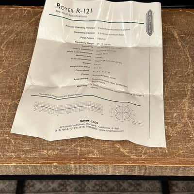 Royer Labs R-121 Ribbon Microphone. R121 R 121 image 13