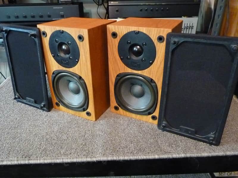 NHT Super Zero A450 - Compact Speakers - Oak Veneer Cabinets image 1