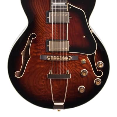 Ibanez Artcore Expressionist AG95QA Hollowbody Dark Brown Sunburst image 3