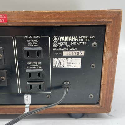 Yamaha CR-820 Natural Sound Stereo Receiver Wood Silver Face *RELAMPED WORKING image 5