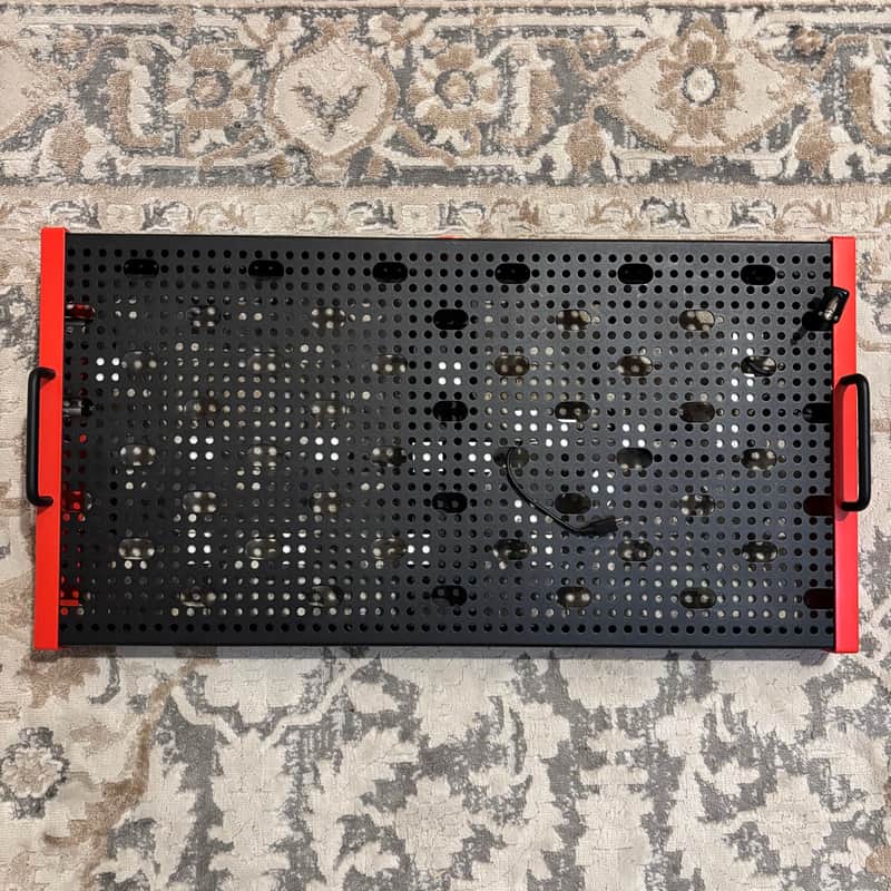 Temple Audio DUO-24-TR Duo 24 Pedalboard - Temple Red - with extras image 1