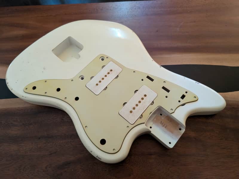 MJT VTJ Jazzmaster Body - Vintage White Nitro Lacquer | Reverb