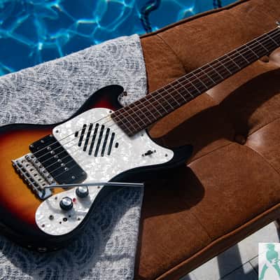 Classic "Marine Rider" - Mosrite Copy Travel Guitar - Made in Japan - Pro Set Up w Perfect Frets/Action/Intonation! Perfect for Travel or Kids image 1
