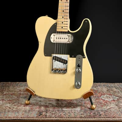 Mario Martin T-Style - Nocaster Blonde - Med Relic, AAA Flame Maple Neck. Mojo P.A.B / Bigsby Pup. NEW, (Authorized Dealer) image 2