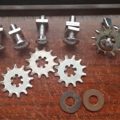 Rogers VINTAGE DRUM PARTS LOT Star  Washers CARRIAGE BOLTS / FOR TOM / LEG MOUNT BRACKETS image 4