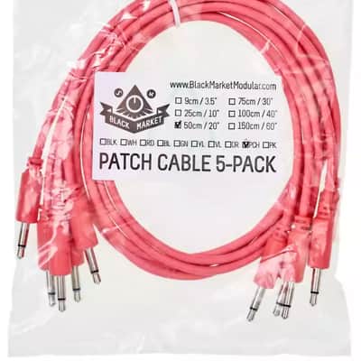 Black Market Modular Eurorack Patch Cables (100cm - Peach - 5 Pack) image 2